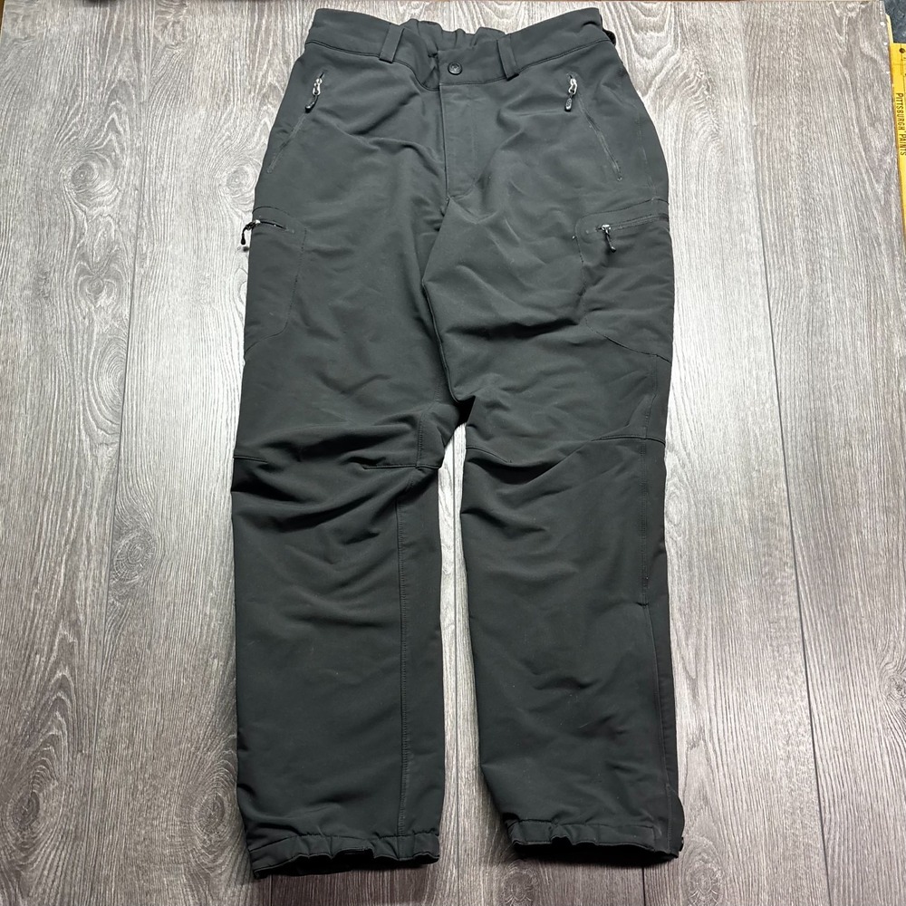 Patagonia Alpine Guide Pants 30 Black Hiking Climbing Zip Pockets Ski Lined